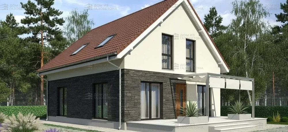 Проект Двухэтажный дом 12 на 9, 126 м2