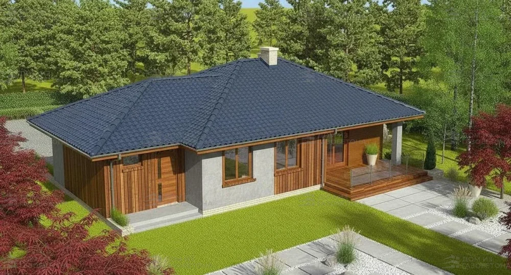 Проект Одноэтажный дом 16 на 10, 106 м2