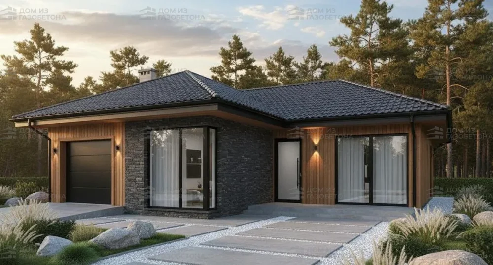 Проект Одноэтажный дом 17 на 12, 127 м2