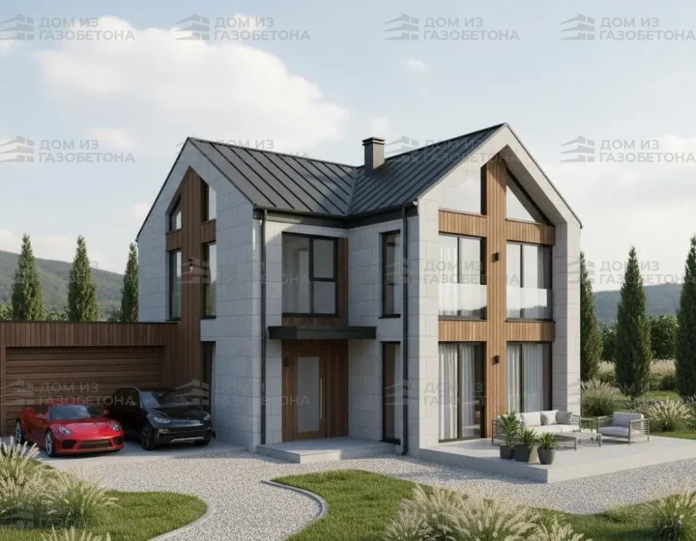 Проект Двухэтажный дом 13 на 12, 172 м2