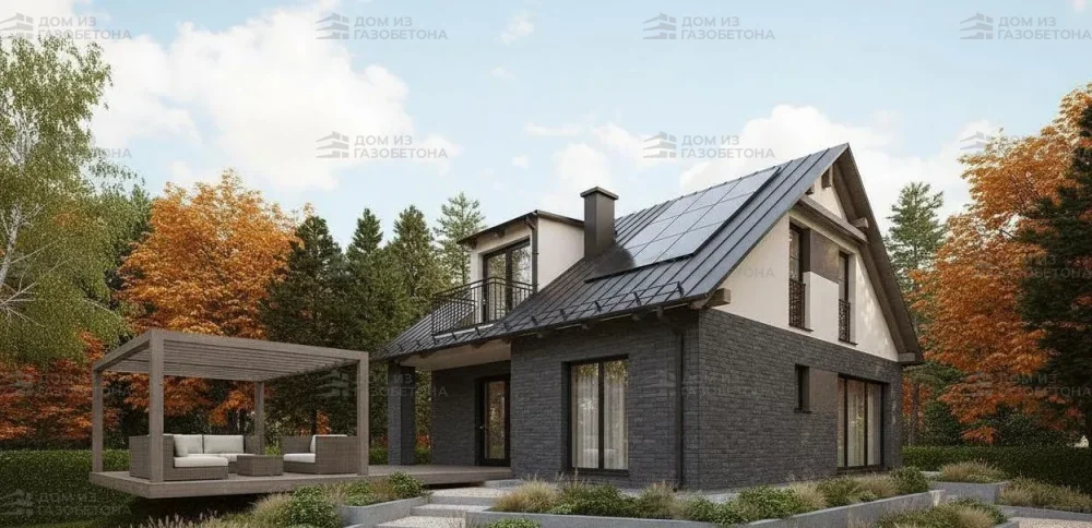 Проект Двухэтажный дом 9 на 11, 94 м2