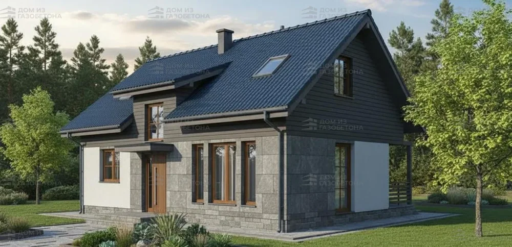 Проект Двухэтажный дом 12 на 10, 112 м2