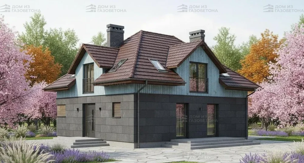 Проект Двухэтажный дом 13 на 9, 128 м2