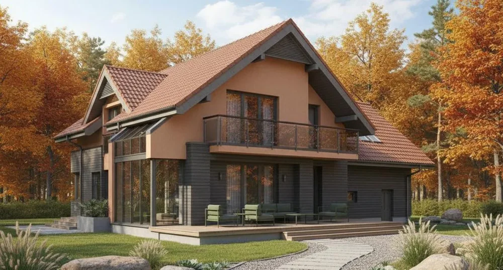 Проект Двухэтажный дом 18 на 15, 272 м2