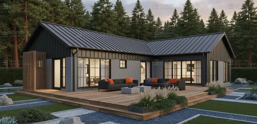 Проект Одноэтажный дом 19 на 13, 162 м2