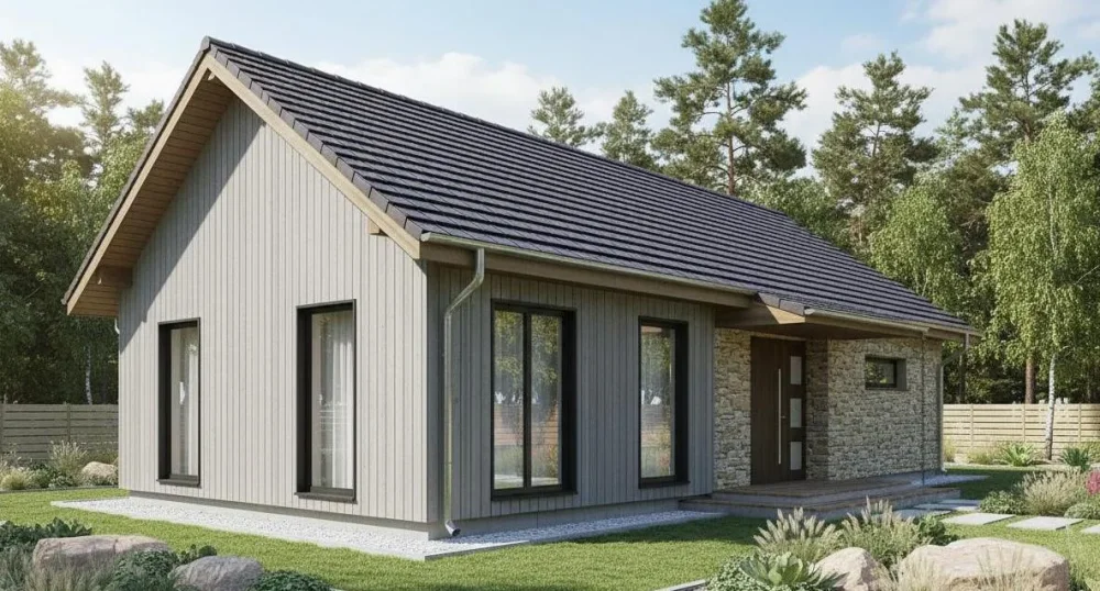 Проект Одноэтажный дом 13 на 11, 104 м2