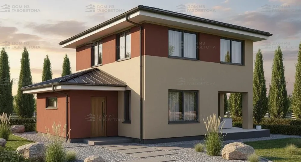 Проект Двухэтажный дом 11 на 13, 159 м2