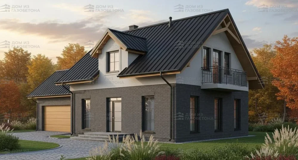 Проект Двухэтажный дом 15 на 11, 179 м2